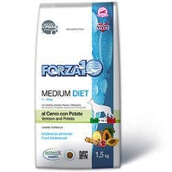 Forza10 Medium Diet Crocchette Al Cervo Con Patate Cani Adulti Taglia Media Sacco 1,5kg