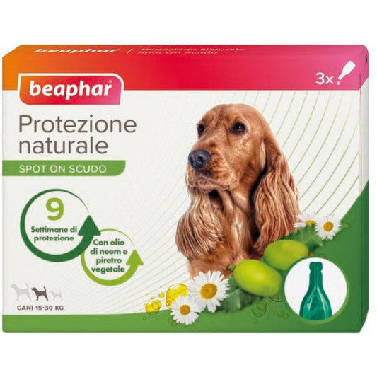 Beaphar Protezione Naturale Spot On Antiparassitario Cane Taglia Media 3 Pipette Da 2ml