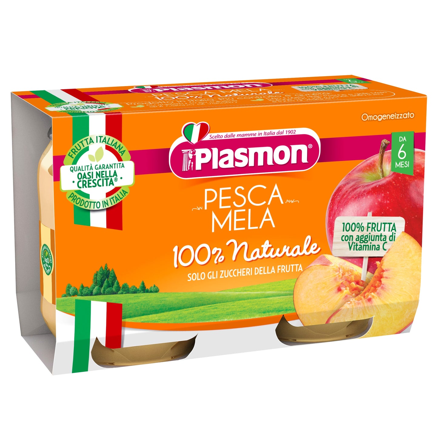 Plasmon Omog Pesca 2x104g