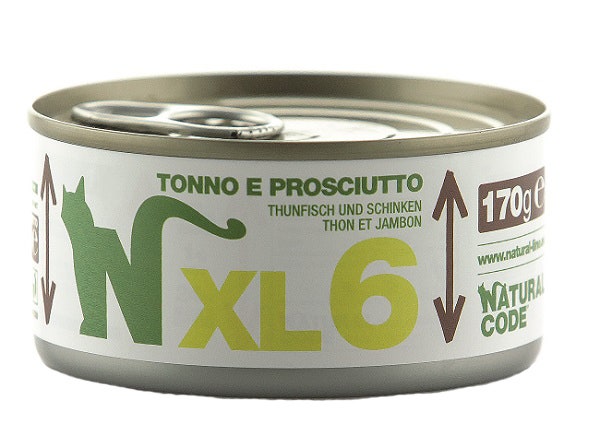 Natural Code XL6 Per Gatti Adulti Tonno E Prosciutto 170g