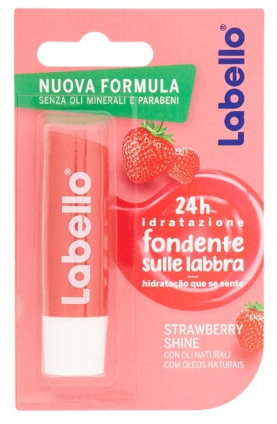 Labello Strawberry Shine Burrocacao Labbra Colorato E Idratante All'aroma Di Fragola 4,8g