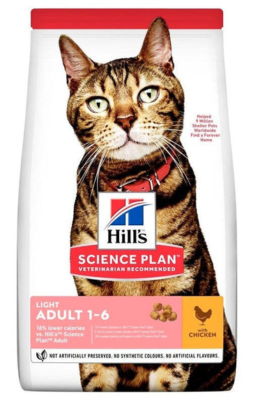 Hill's Science Plan Light Adult 1-6 Chicken Cibo Secco Per Gatti 7kg