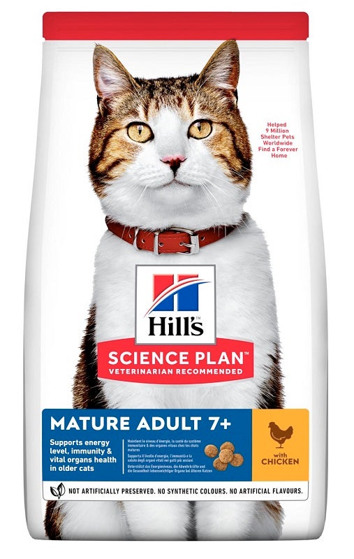 Hill's Science Plan Mature Adult 7+ Crocchette Pollo Per Gatti 1,5kg