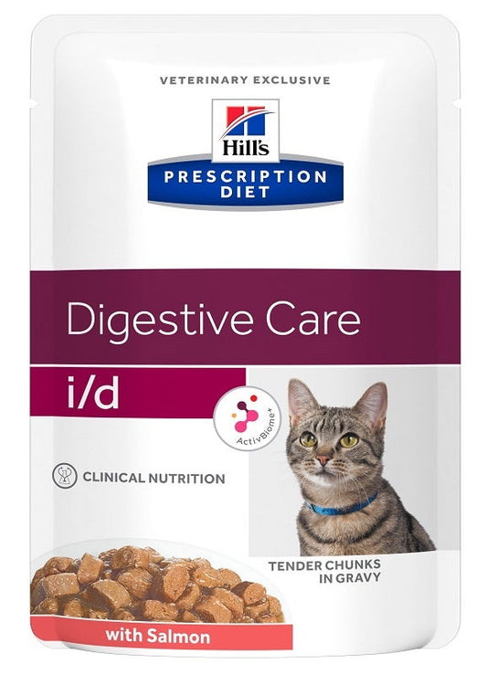 Hill's Prescription Diet I/D Digestive Care Bocconcini Salmone Gatti Bustina 85g