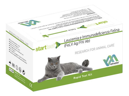 VetMotive Start Test Leucemia e Immunodeficienza Felina (FeLV Ag / FIV Ab) 10 Kit Test