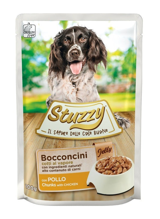 Stuzzy Bocconcini Jelly Con Pollo Per Cani Adulti Bustina 100g