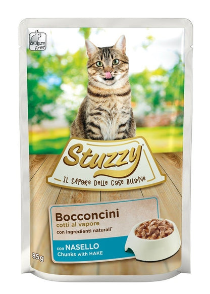 Stuzzy Bocconcini Con Nasello Cibo Umido Gatti Adulti Bustina 85g