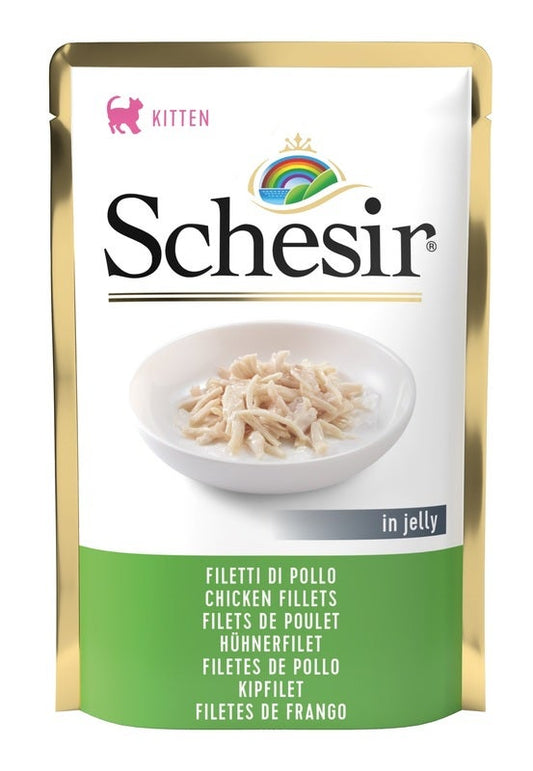 Schesir Filetti Di Pollo In Jelly Cibo Umido Gatti Adulti Bustina 85g