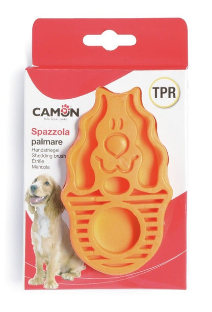 Camon Spazzola Palmare In TPR Forma Cane Per Cani/Gatti