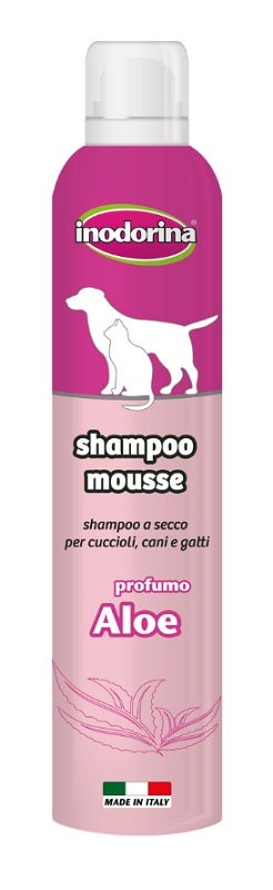 Inodorina Shampoo Mousse All'Aloe Per Cani/Gatti 300ml