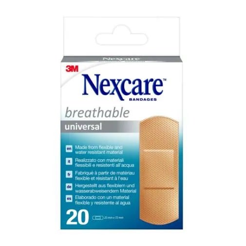 3M Cerotti Nexcare Universal Breathable  20 Pezzi 25 mm x 72 mm
