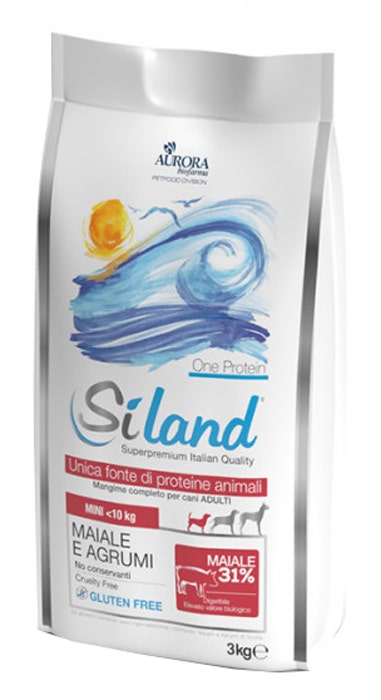 Siland Adult Gusto Maiale E Agrumi Cibo Secco Cani Adulti Taglia Mini Sacco 3kg