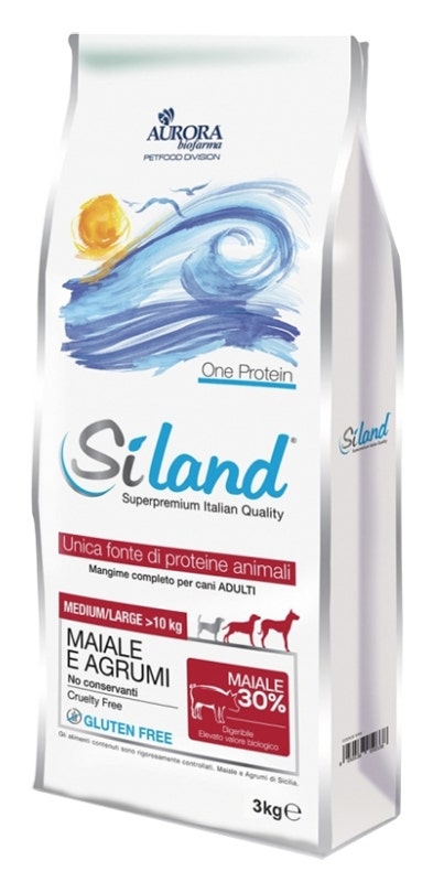 Siland Adult Gusto Maiale E Agrumi Cibo Secco Cani Adulti Taglia Medio/Grande Sacco 3kg