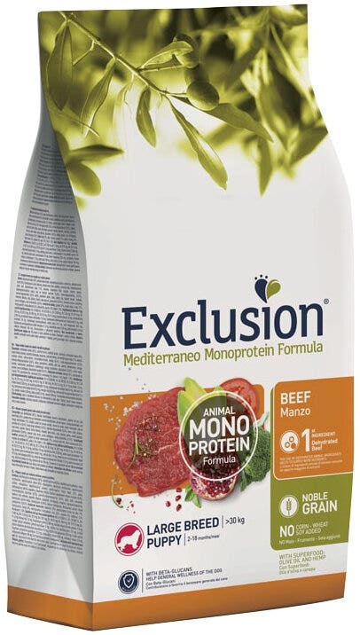 EXCLUSION M PUP BEEF L 12KG