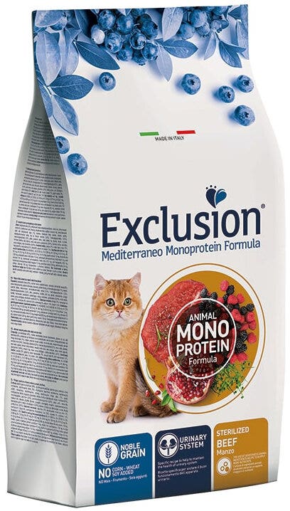 Exclusion Mediterraneo Noble Graincat Beef Crocchette Per Gatti Sterilizzati Sacco 12Kg