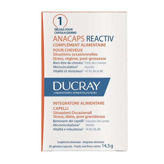 Ducray Anacaps Reactiv Integratore Alimentare Capelli 30 Capsule