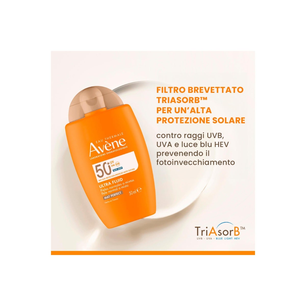 Eau Thermale Avène Ultra-Fluid Perfezionatore Protezione Molto Alta 50ml SPF50+