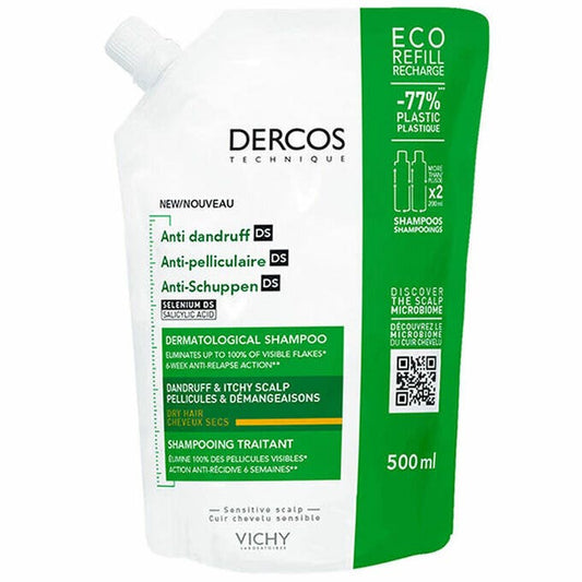 Vichy Dercos Shampoo Antiforfora DS Capelli Secchi Eco ricarica 500 ml