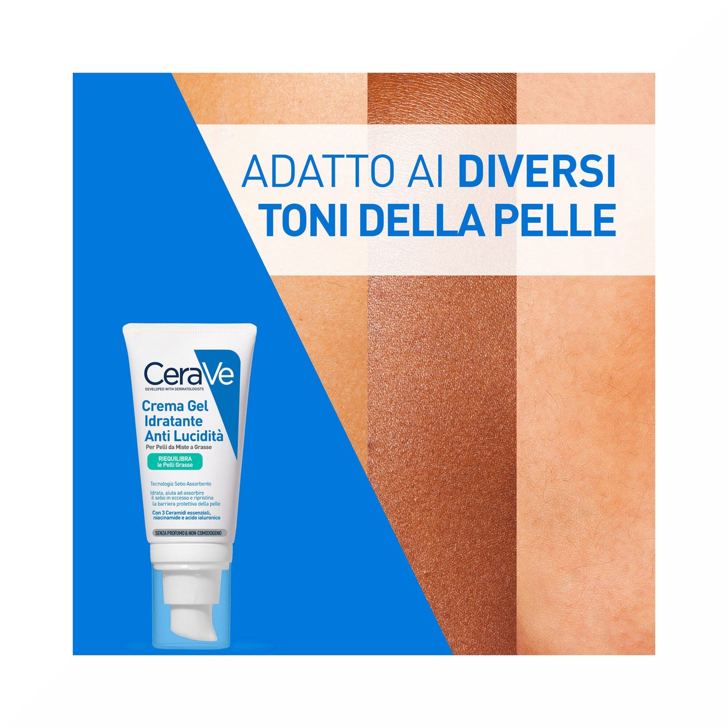 CeraVe Crema Viso Idratante Anti-lucidità Pelle Grassa e Mista 50ml