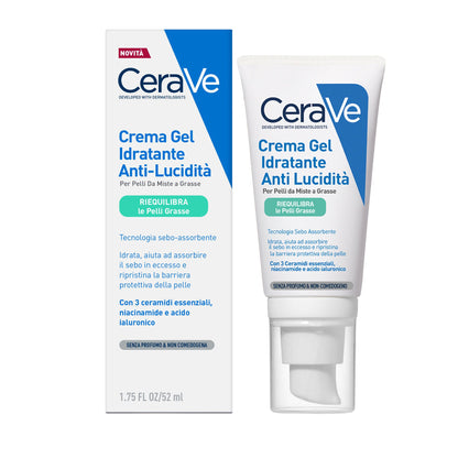 CeraVe Crema Viso Idratante Anti-lucidità Pelle Grassa e Mista 50ml