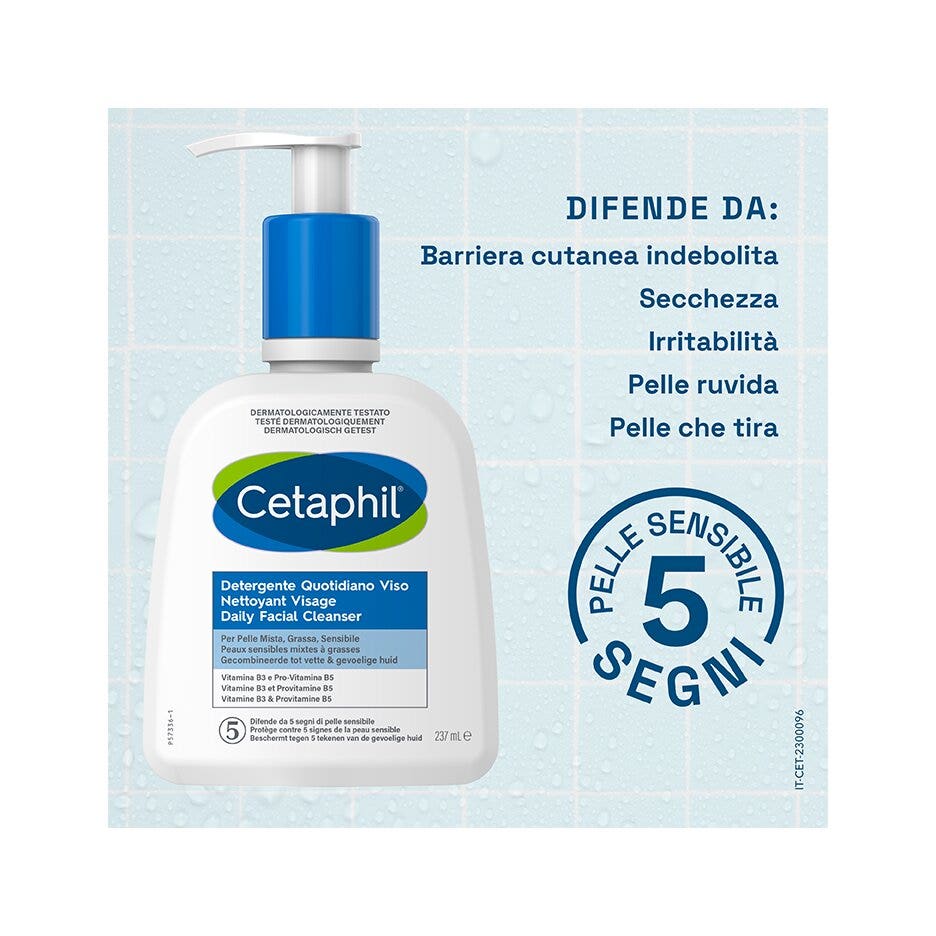 Cetaphil Detergente Quotidiano Viso Pelle Mista Grassa 237ml