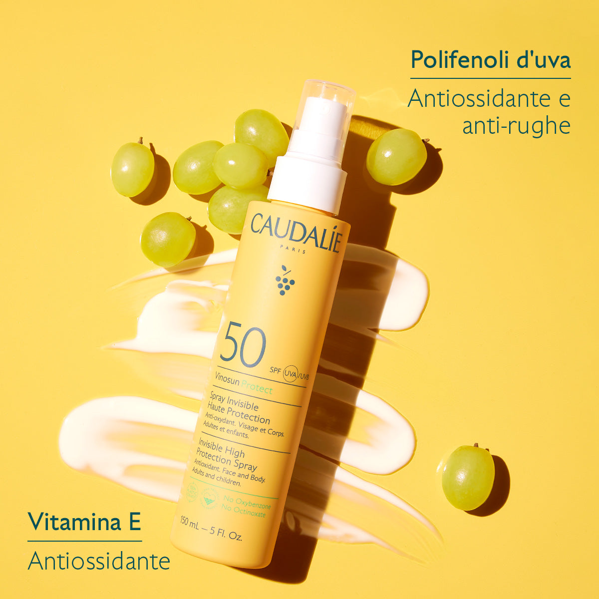 Caudalie Vinosun Protect Spray Invisibile ad Alta Protezione SPF50 150ml