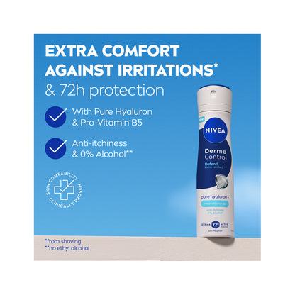 Nivea Derma Control Defend Extra Comfort Deodorante Antitraspirante Spray 72H 150ml