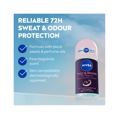 Nivea Pearl&Beauty Deodorante Antitraspirante Roll-On 72H 50ml
