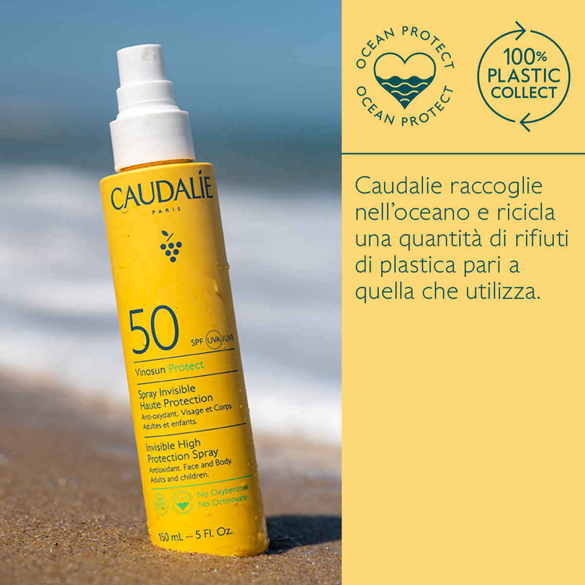 Caudalie Vinosun Protect Spray Invisibile ad Alta Protezione SPF50 150ml