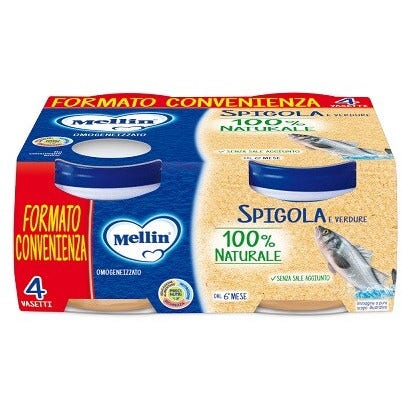 Mellin Omog Spigola/verd 4x80g
