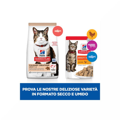 Hill's Science Plan Culinary Creations Medium Adult Crocchette per Gatti con Salmone E Carote 10kg