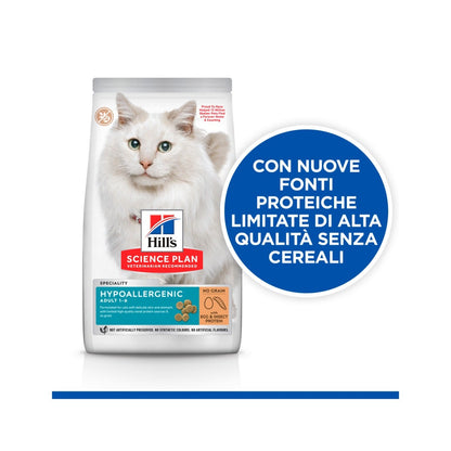 Hill's Science Plan Hypoallergenic Adult Alimento Secco Per Gatti Con Uova E Insetti 7Kg