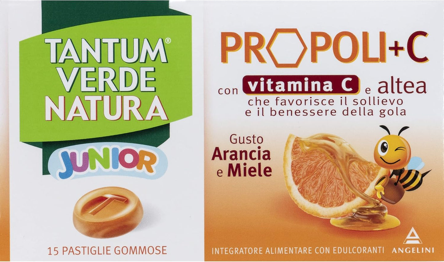 Tantum Verde Natura Junior Propoli+C 15 pastiglie gommose