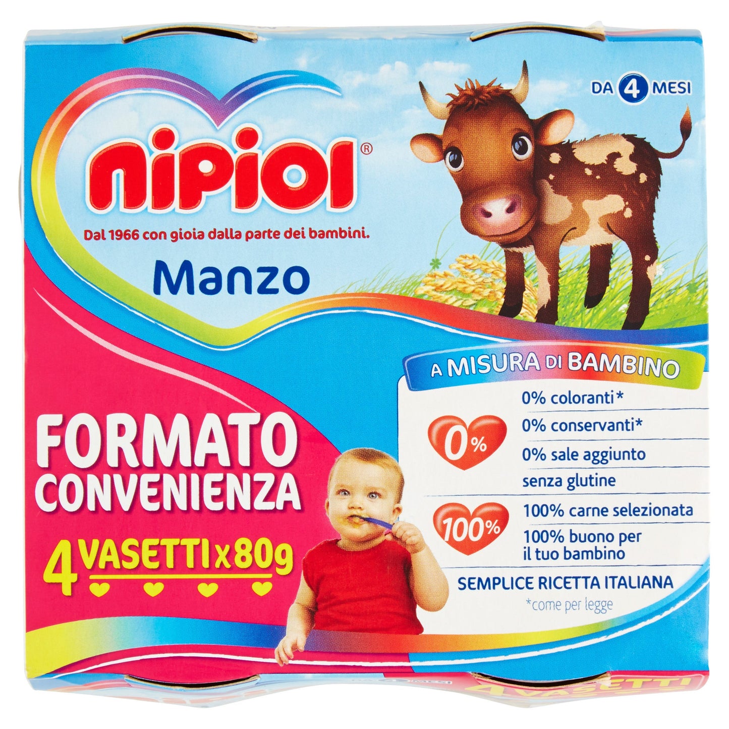 Nipiol Omogeneizzato Manzo 4x80g