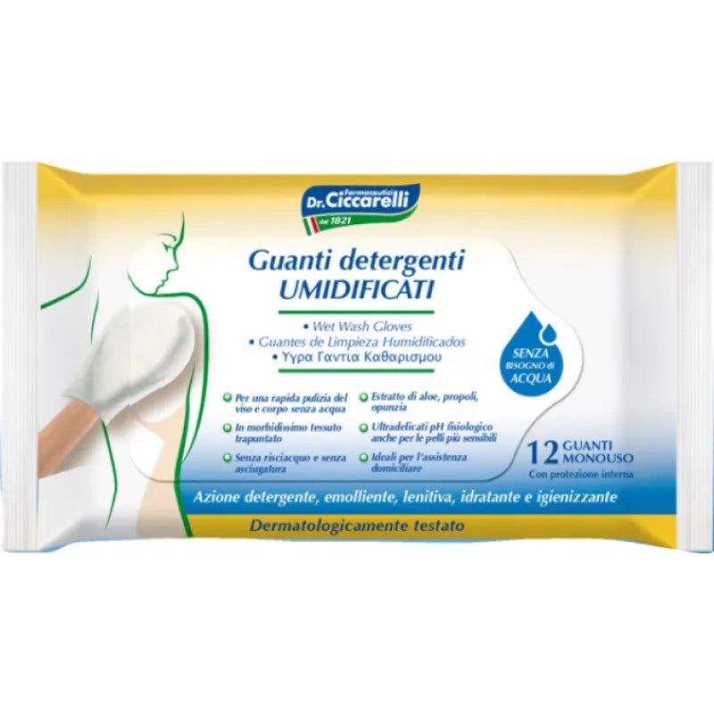 Ciaccarelli Guanto Presaponato Umidificato 12 Pezzi