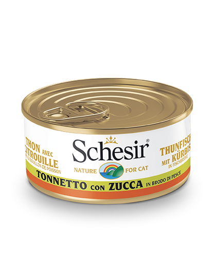 Schesir Tonnetto Con Zucca Lattina Cibo Umido Gatto Adulto 70g