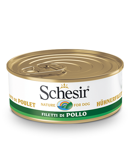 Schesir Filetti Di Pollo Cibo Umido Cani Adulti Lattina 150 g