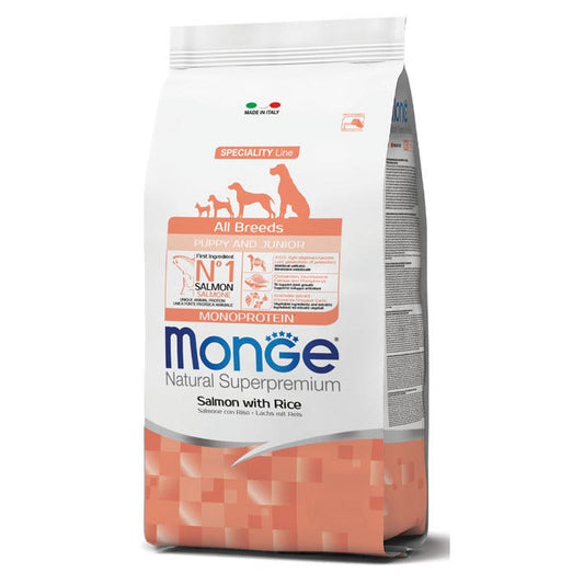 Monge Salmone E Riso Cibo Secco Per Cani Cuccioli Sacco 800g