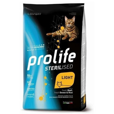 Prolife Sterilised Manzo Fresco Disossato E Riso Cibo Secco Per Gatti Maturi Sacco 7kg