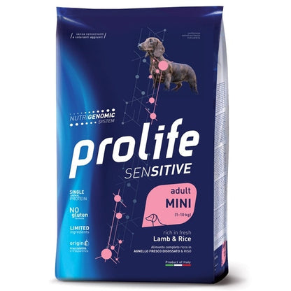 Prolife Sensitive Adult Mini Lamb & Rice Cibo Secco Per Cani Taglia Piccola Sacco 600g