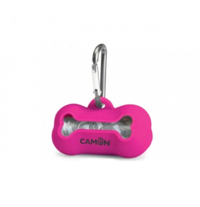 Camon Porta Sacchetti Silicone Fucsia Per Cani