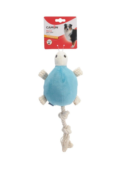 Camon Gioco Per Cani Peluche Tartaruga Con Squeaker E Corda