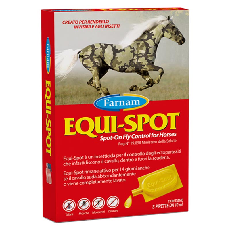 Equi-Spot Antiparassitario Cavalli 3 Pipette 10ml