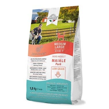Marpet Aequilibriavet Low Grain Maiale Cibo Secco Per Cani Adulti Taglia Medium Large Sacco 1,5Kg