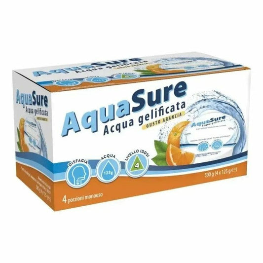 Aquasure Aqua Gelificata Arancia Edulcorata Multipack 4 Pezzi Da 125g