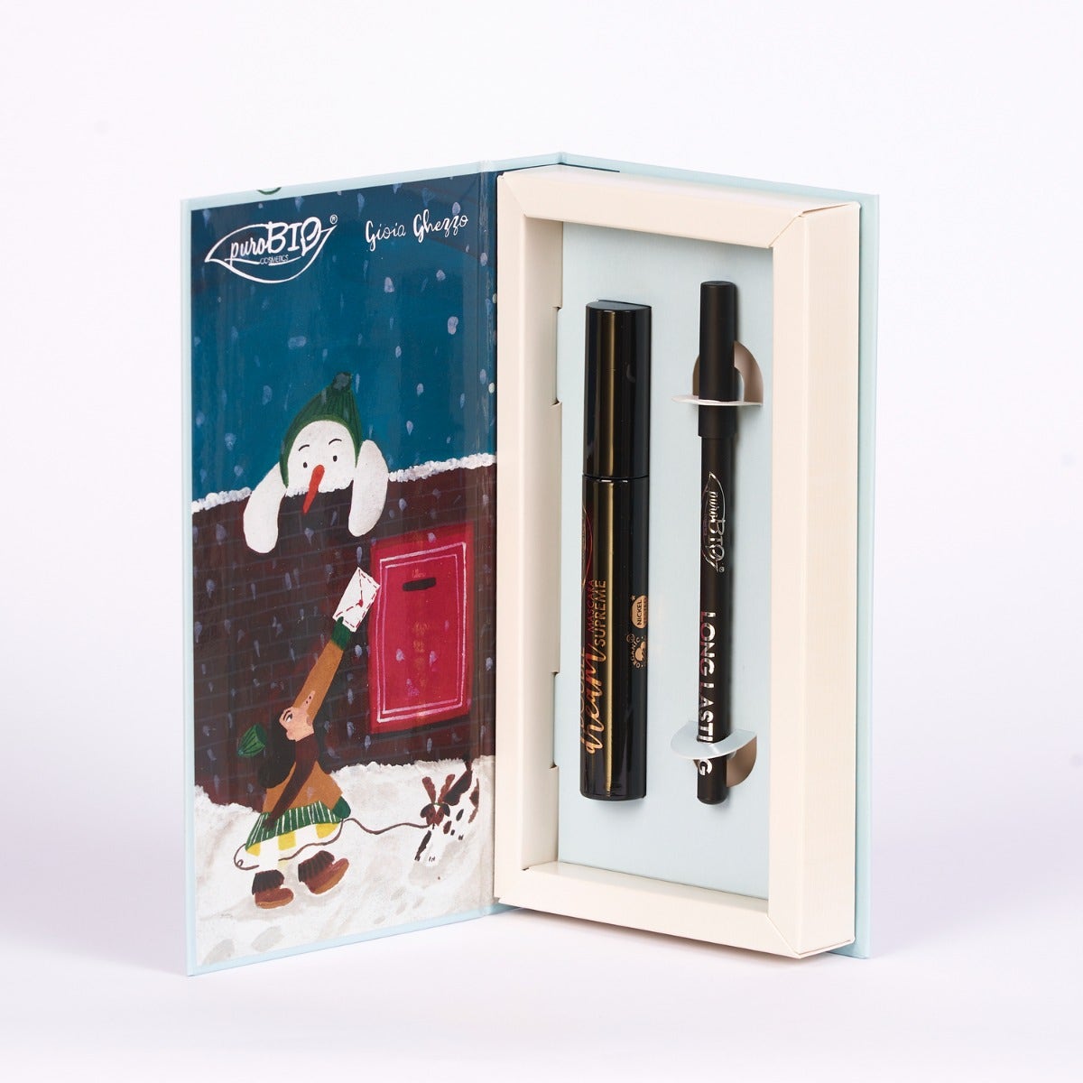 Purobio Kit Il Pupazzo Di Neve Mascara Double Cream Supreme+Matita Occhi Long Lasting
