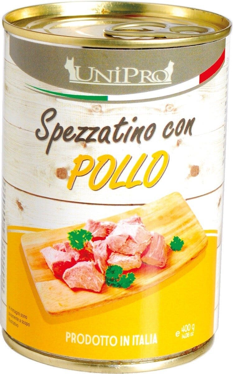 Unipro Spezzatino Con Pollo Cibo Umido Per Cani Adulti Barattolo 400g
