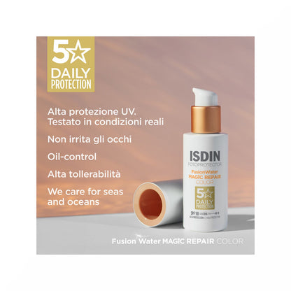 Isdin Fotoprotector Fusion Water Magic Repair Color 50ml SPF50