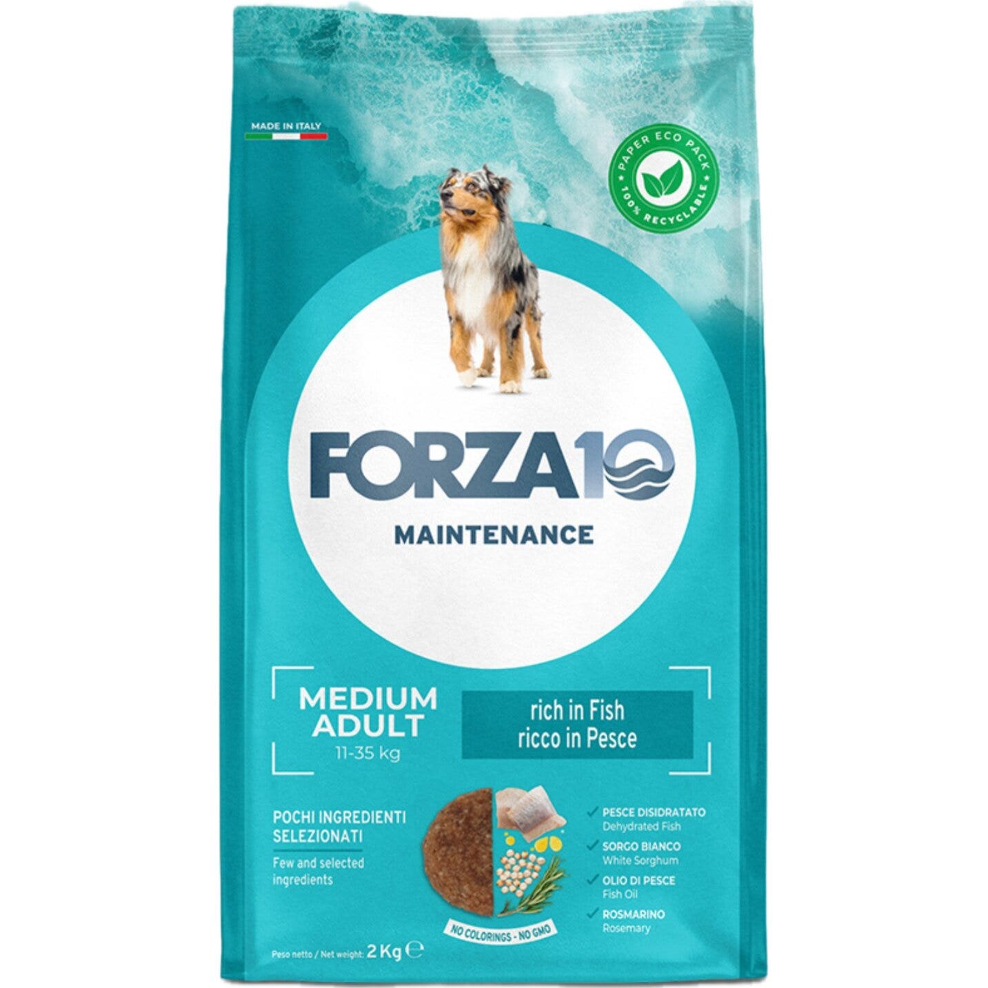 Forza10 Adult Maintenance Crocchette Al Pesce Per Cani Adulti Taglia Media Sacco 2kg