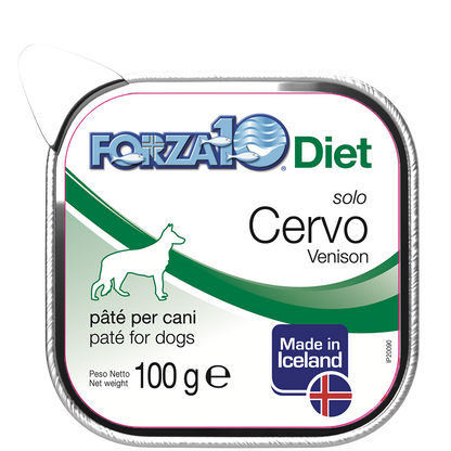 Forza10 Solo Diet Cervo PatÃ© Per Cani Adulti Vaschetta 100g